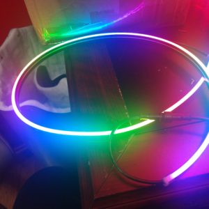 Slim Led Neon Tube 12volts RGB 120 Leds by meter independently addressable 204 inches / 17 foot / 520cm
