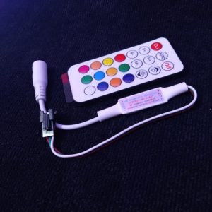 Wearable LED Pixel RGB Controller RF21Keys Remote Mini Controller JM-HC-21KEY DC5-24V 2048 Points Full Color LED Controller