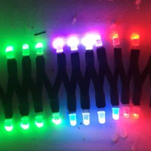 100pcs Leds String Addressable APA106-F5 DC5V Frosted 3cm wire spacing black wire RGB