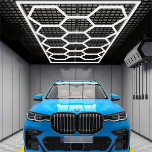 Hexagon Led Light Lighting for Garage 110V-245V for Auto Detailing Honeycomb Ceiling Lamp Car Wash Beauty Station Home