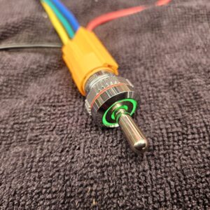 16mm Toggle Switch 3 Positions 5-24volts DC 15 amps high current Green Led